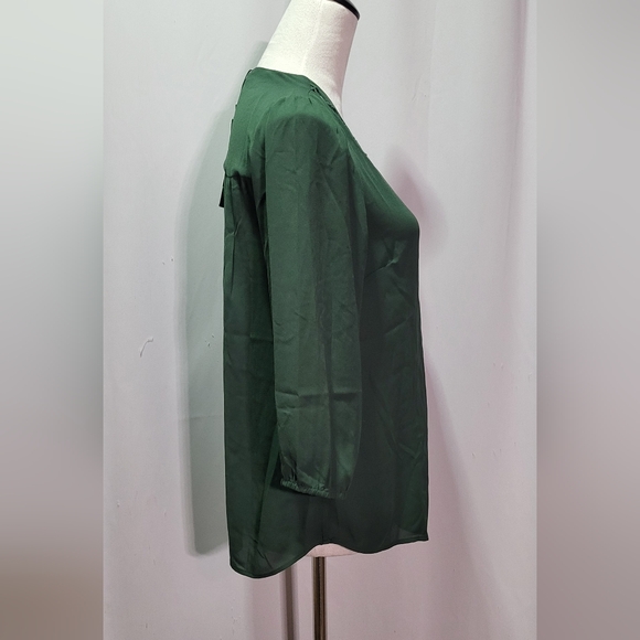 Daniel Rainn Women's NWT Green V-Neck Cut-Out 3/4 Sleeve Blouse Size XS Petite - Picture 6 of 11